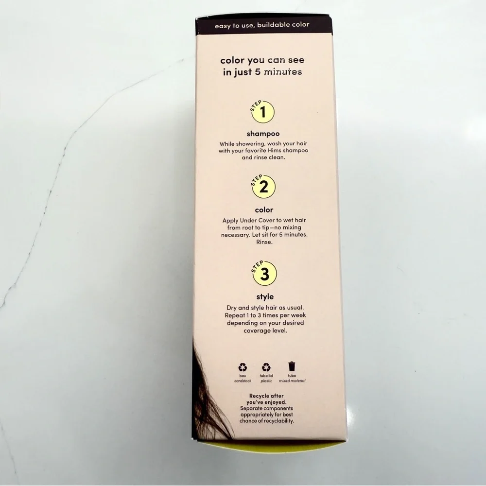 NIB! Men’s Hims Hair Color & Conditioner Rich Black Semi-Permanent 5 fl oz